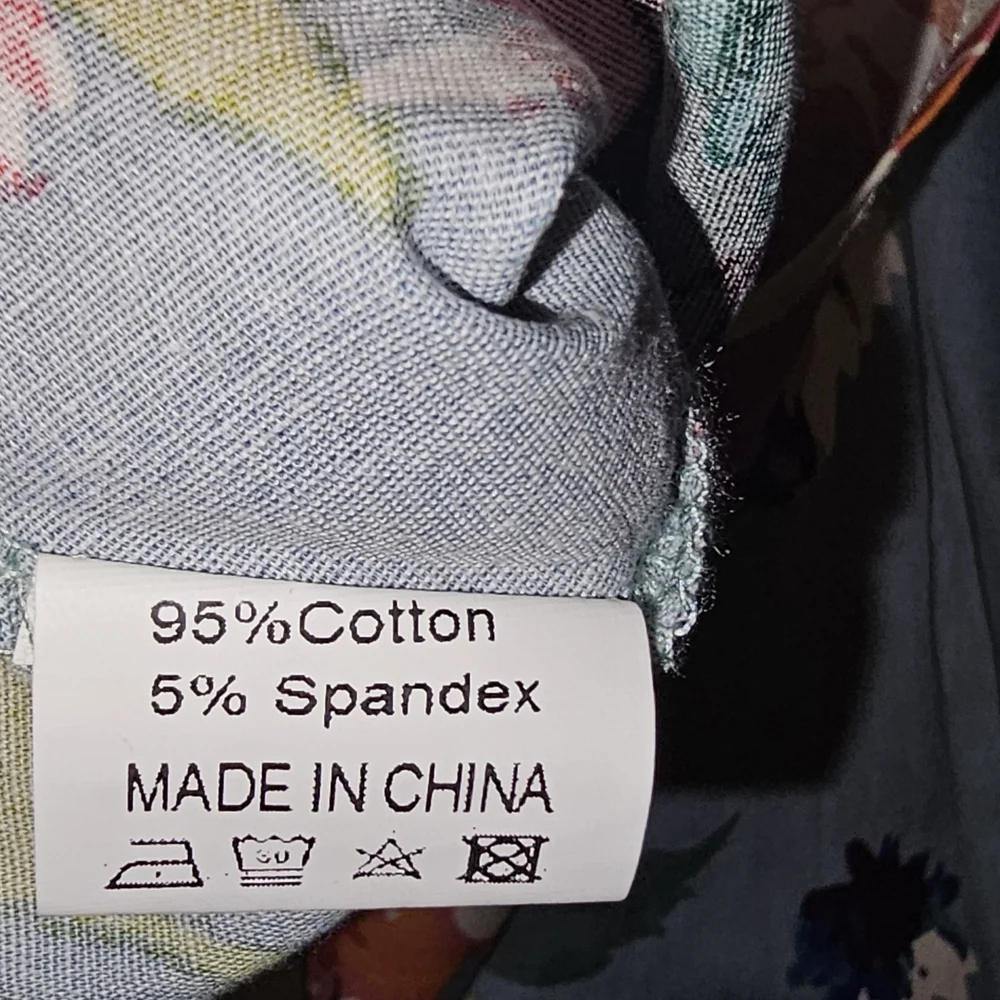 Mint Limit 1950s Retro Rockabilly Short Sleeve Blue Floral Flare Dress Sze Small - Picture 12 of 12